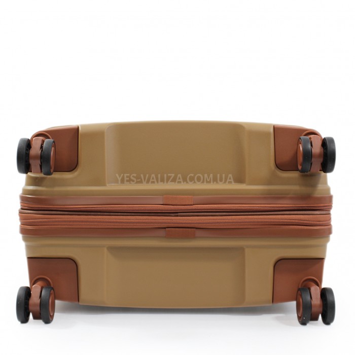 Чемодан малый S полипропилен кофе 54х39х22+5см/49л/3кг/Airtex 247, фото 7