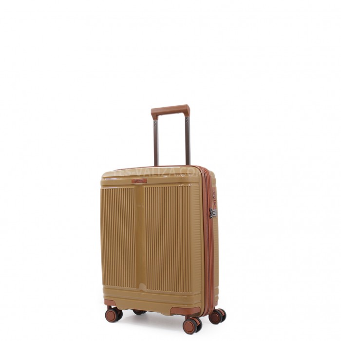 Чемодан малый S полипропилен кофе 54х39х22+5см/49л/3кг/Airtex 247, фото 1