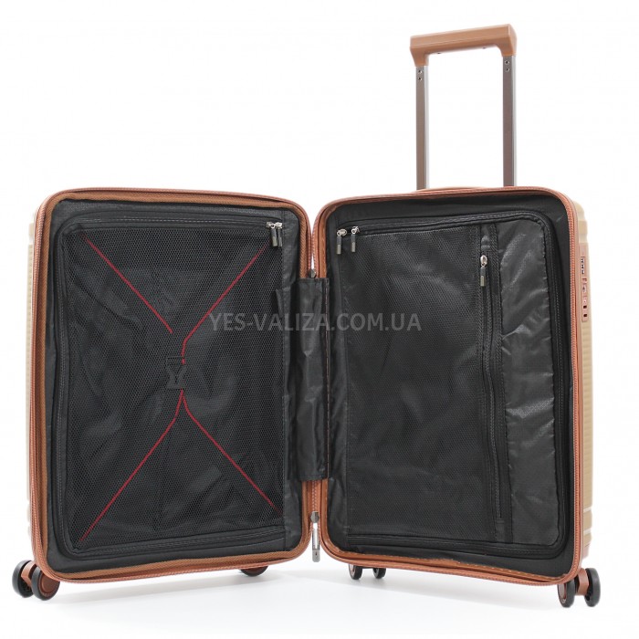 Набір валіз Франція (L M S-3шт) поліпропілен кава/Airtex 247, фото 8
