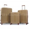 Набор чемоданов Франция (L M S-3шт) полипропилен кофе/Airtex 247, фото 9