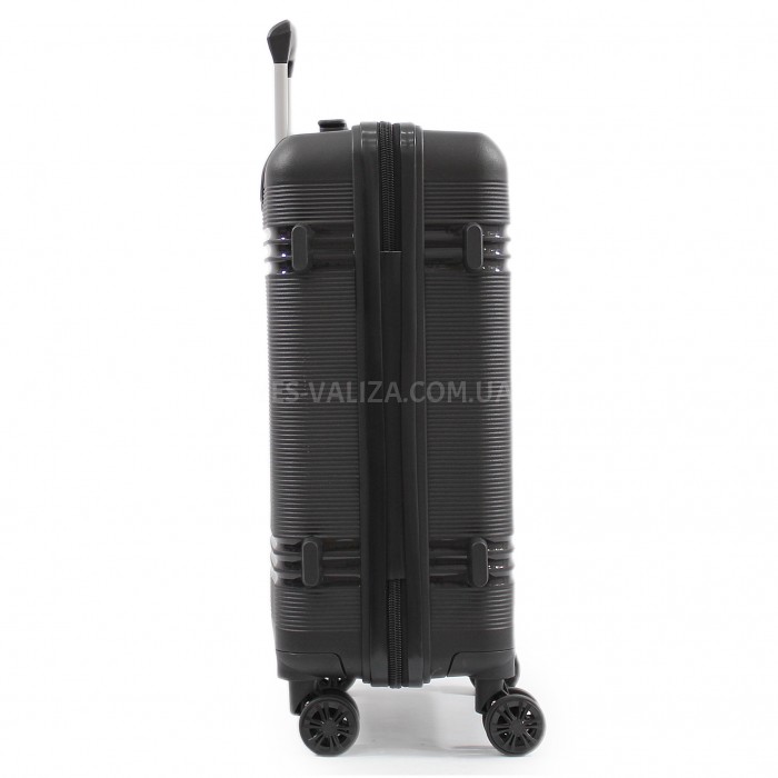 Чемодан ручная кладь S полипропилен чёрный 55х36х20/36л/3кг/Snowball, фото 5
