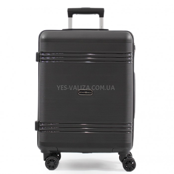 Чемодан ручная кладь S полипропилен чёрный 55х36х20/36л/3кг/Snowball, фото 2