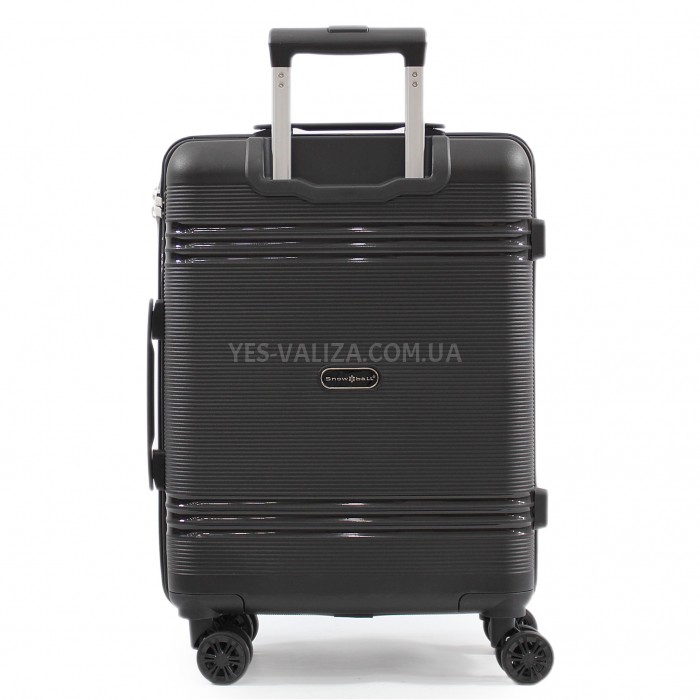 Валіза ручна поклажа S поліпропілен чорна 55х36х20/36л/3кг/Snowball, фото 3