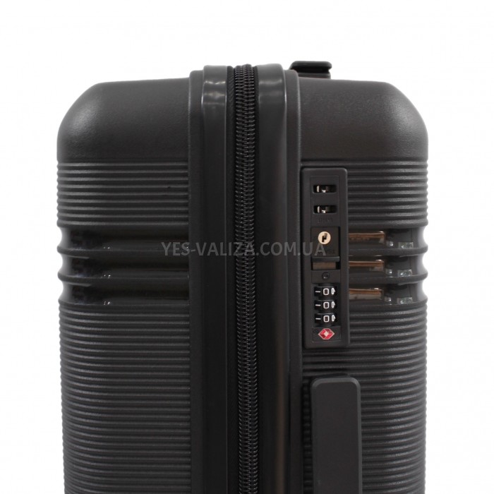 Валіза ручна поклажа S поліпропілен чорна 55х36х20/36л/3кг/Snowball, фото 9