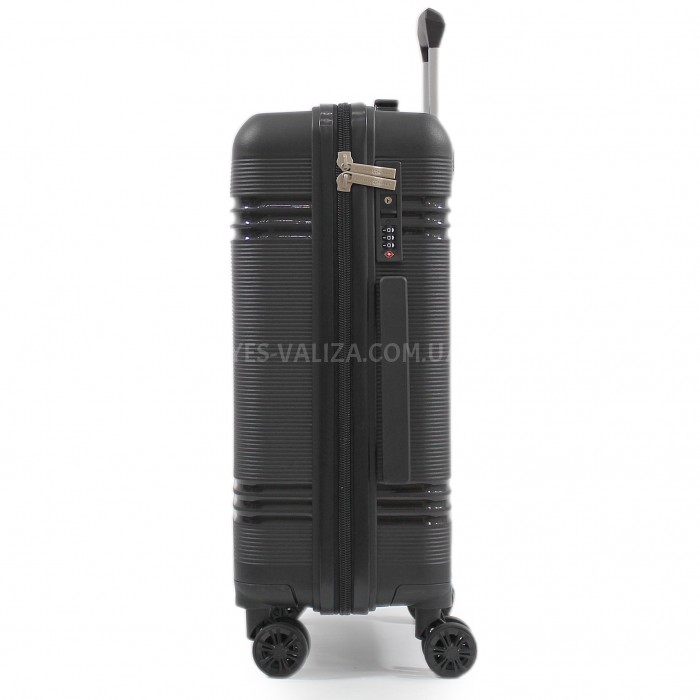 Чемодан ручная кладь S полипропилен чёрный 55х36х20/36л/3кг/Snowball, фото 4