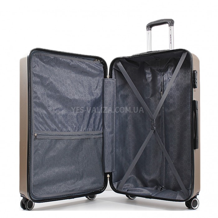 Валіза Франція велика L шампань 76х49х30см/95л/4.12кг/Worldline 626, фото 9