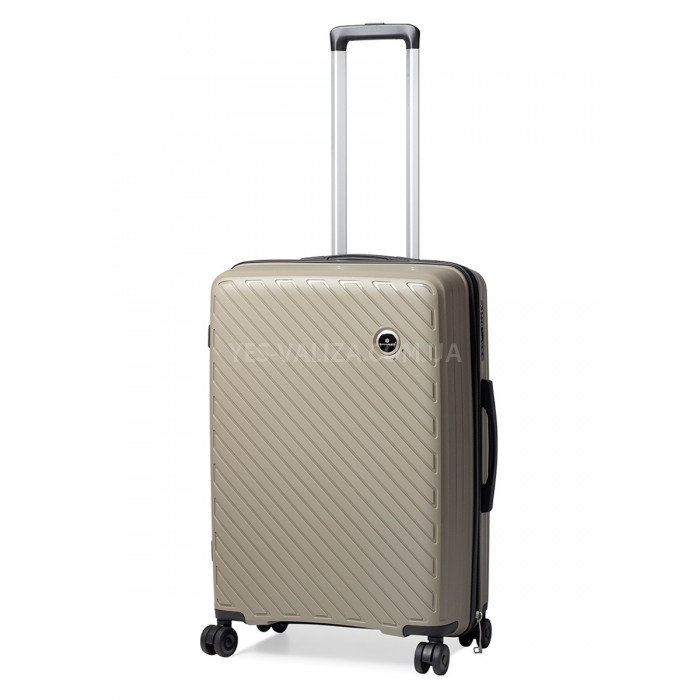 Чемодан средний M полипропилен беж 66х46х26см/67л/3.5кг/Snowball 20203, фото 2