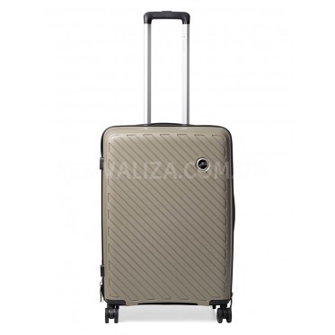 Чемодан средний M полипропилен беж 66х46х26см/67л/3.5кг/Snowball 20203