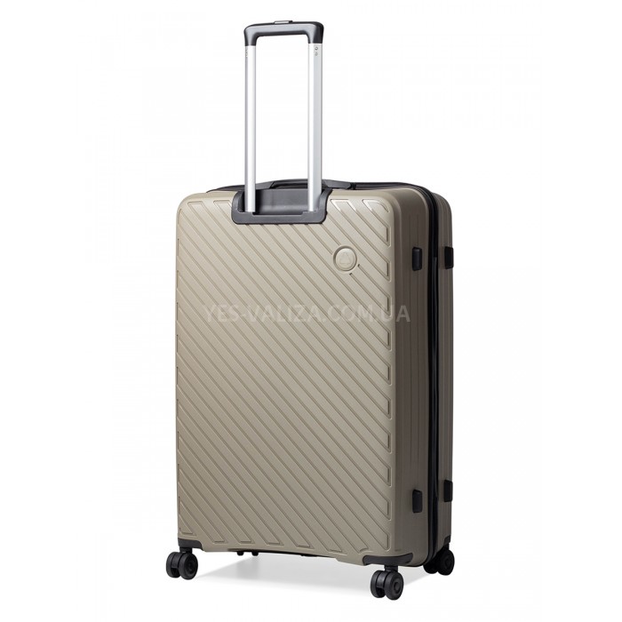 Валіза велика L поліпропілен бежева 76х52х30см/105л/4кг/Snowball 20203, фото 3