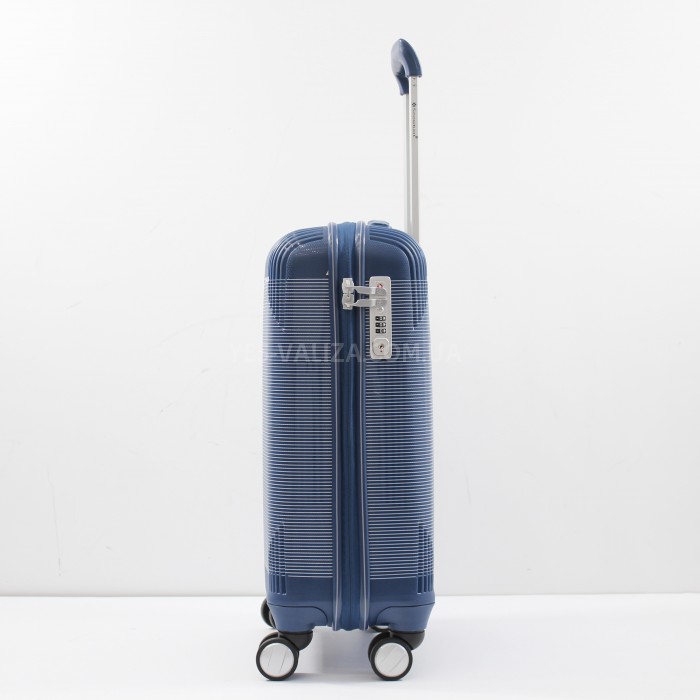 Чемодан ручная кладь S полипропилен синий 55х36х20/35л/2.6кг/Snowball, фото 3