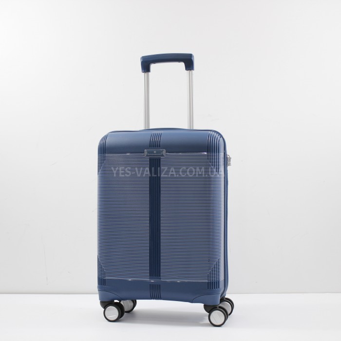 Чемодан ручная кладь S полипропилен синий 55х36х20/35л/2.6кг/Snowball, фото 2