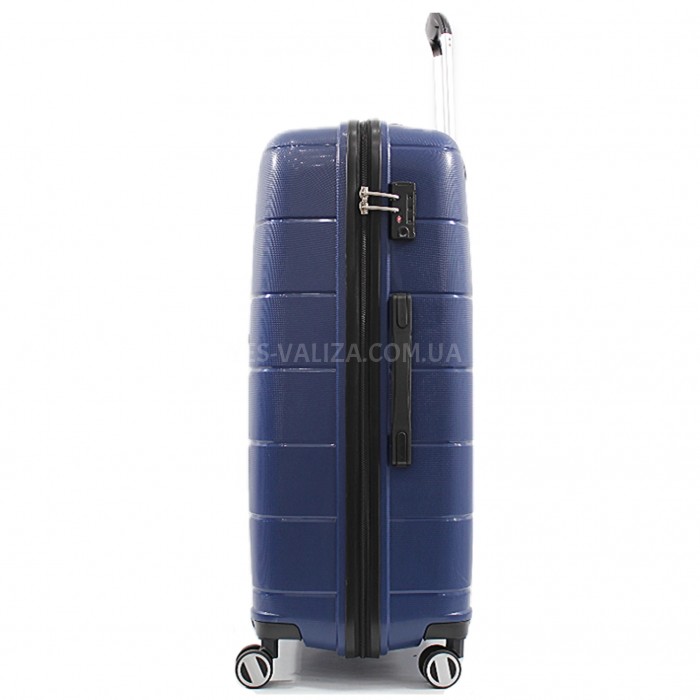 Чемодан большой L полипропилен синий 77х53х32см/116л/4.3кг/Airtex 232, фото 4