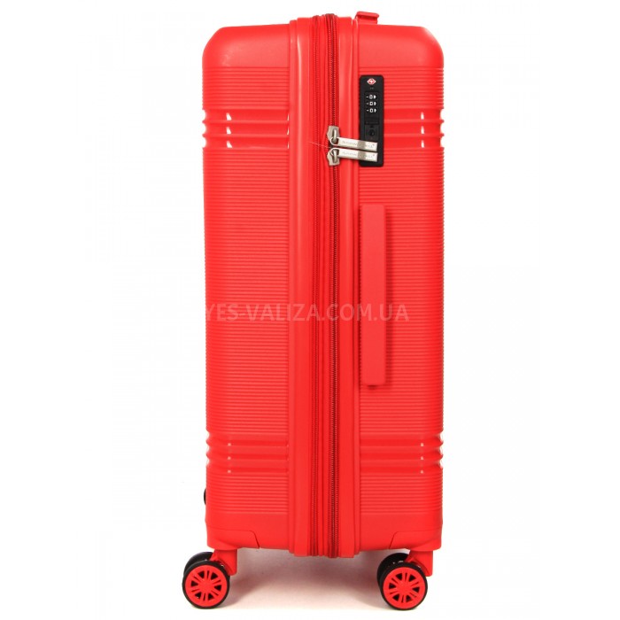Валіза середня M поліпропілен червона 66х44х25+5/79л/4кг/Snowball 21204, фото 5