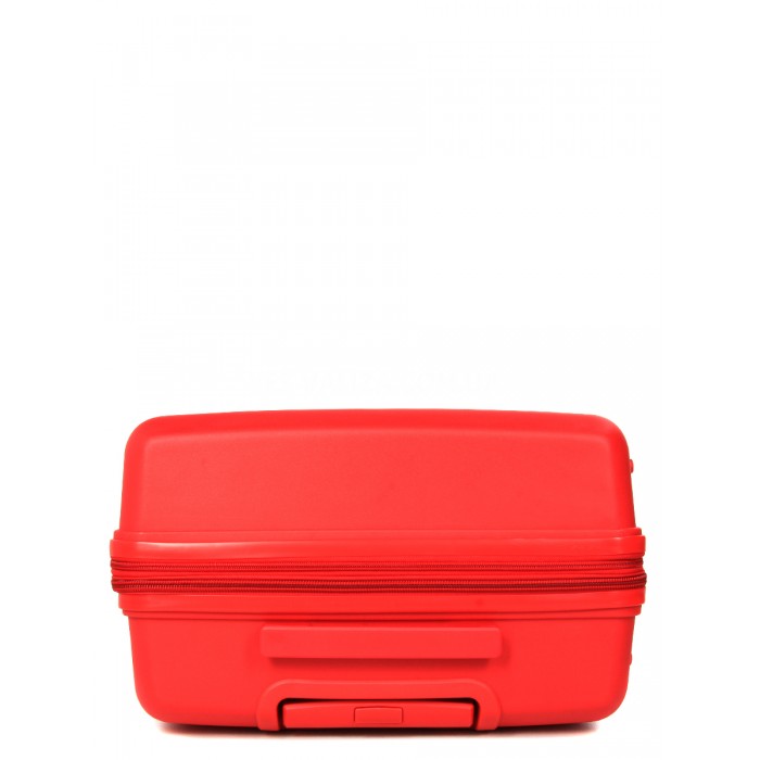 Чемодан средний M полипропилен красный 66х44х25+5/79л/4кг/Snowbal 21204, фото 8