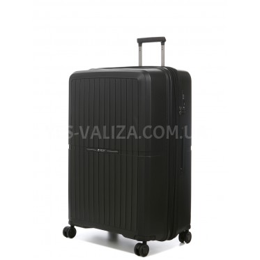Чемодан большой L полипропилен чёрный 76x52x32+5/125л/4.4кг/Airtex 249