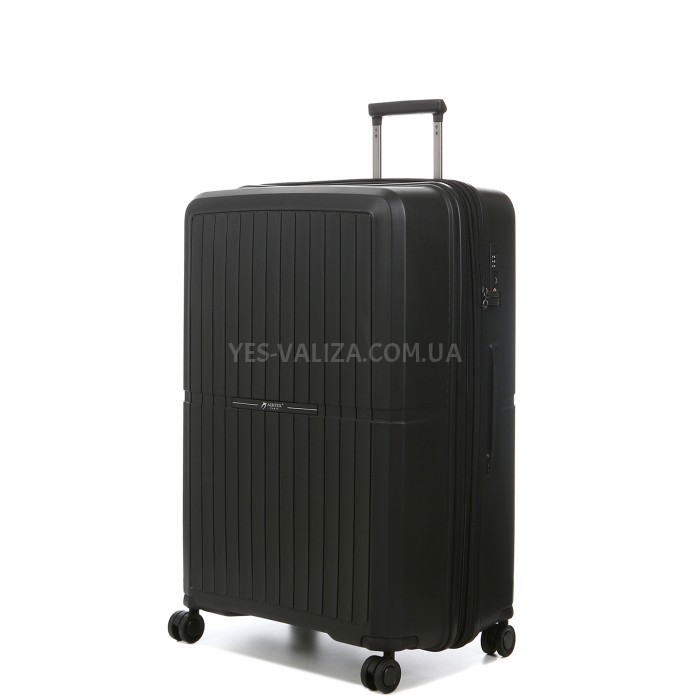 Чемодан большой L полипропилен чёрный 76x52x32+5/125л/4.4кг/Airtex 249, фото 1