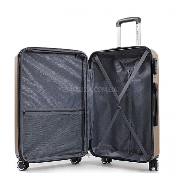 Чемодан Франция средний M шампань 66х43х27(+5)см/78л/3.5кг/Worldline 626, фото 10