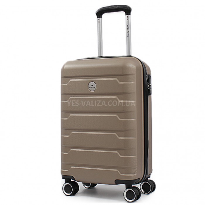 Валіза Франція мала S шампань 55х35х24см/38л/2.65кг/Worldline 626, фото 2