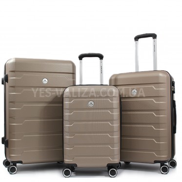Набір валіз Франція (L M S-3шт) кшампань/Worldline 626