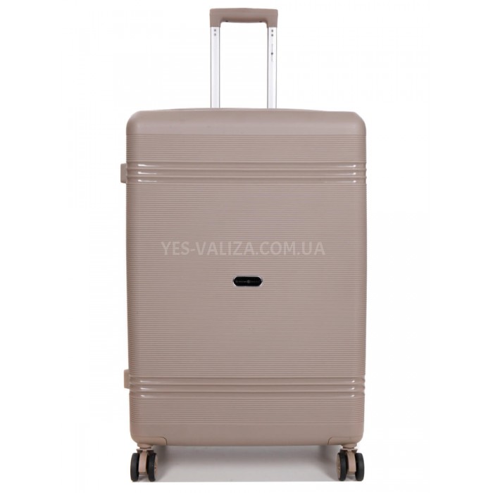 Чемодан большой L полипропилен шампань76х51х28+5/117л/4.9кгSnowbal21204, фото 2