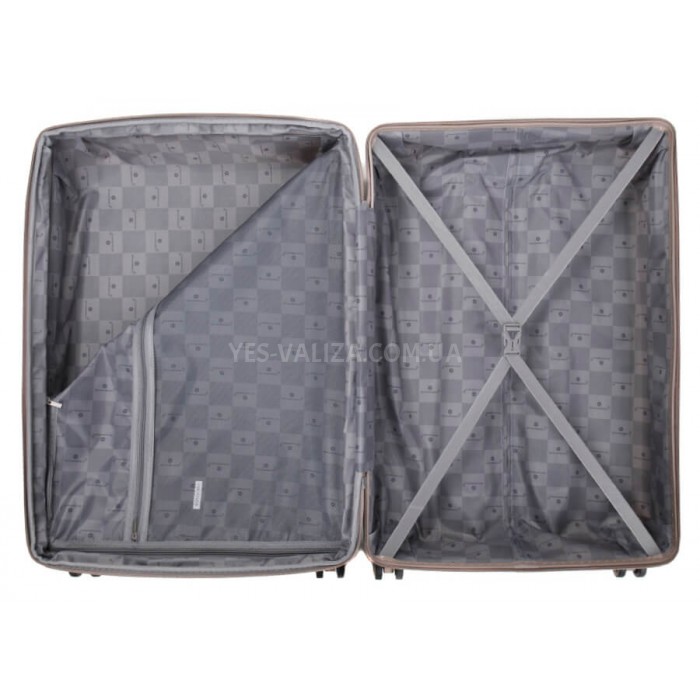 Чемодан большой L полипропилен шампань76х51х28+5/117л/4.9кгSnowbal21204, фото 9