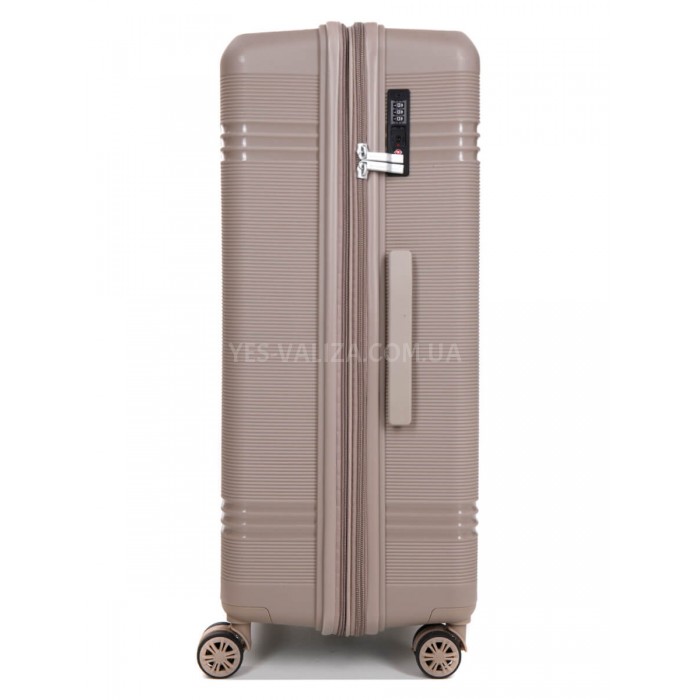 Чемодан большой L полипропилен шампань76х51х28+5/117л/4.9кгSnowbal21204, фото 4