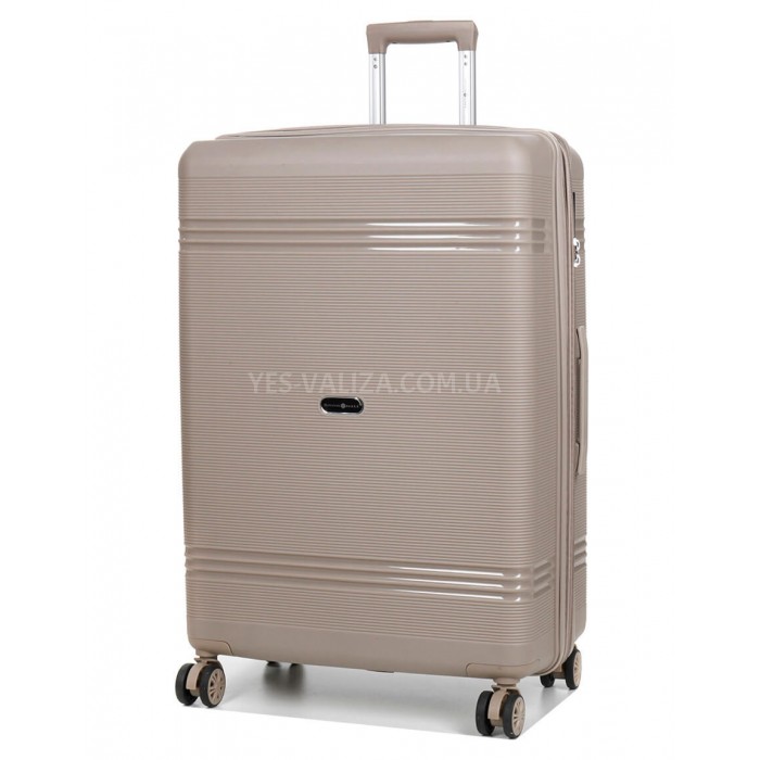 Валіза велика L поліпропілен шампань76х51х28+5/117л/4.9кг Snowbal21204, фото 1