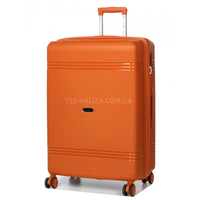 Чемодан большой L полипропилен оранж76х51х28+5/117л/4.9кгSnowbal21204, фото 1
