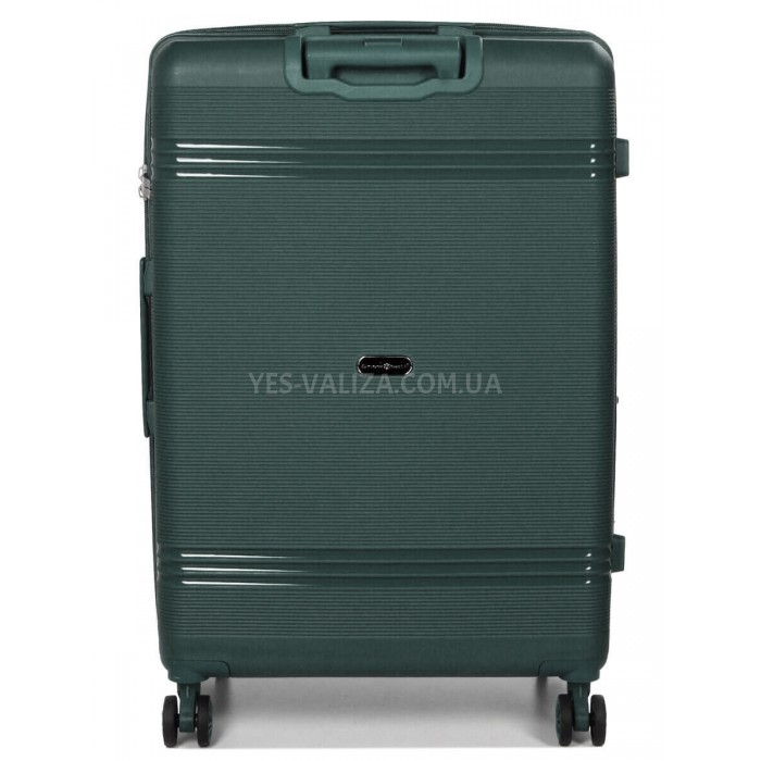 Чемодан большой L полипропилен зелёный76х51х28+5/117л/4.9кгSnowbal21204, фото 3