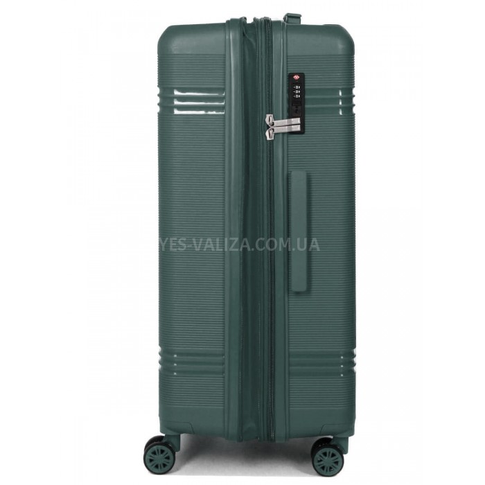 Чемодан большой L полипропилен зелёный76х51х28+5/117л/4.9кгSnowbal21204, фото 4