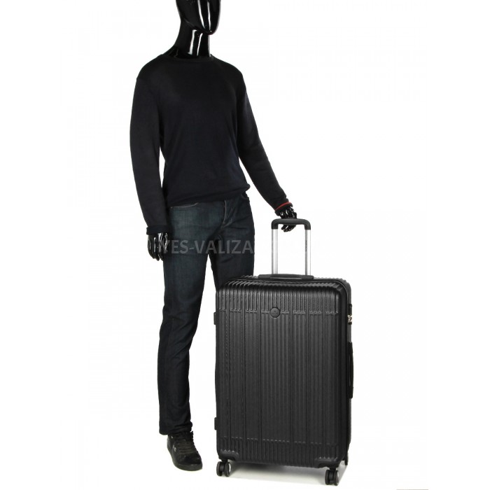 Валіза Франція велика L чорна 75х52х29см/103л/4.0кг/Worldline 630, фото 8