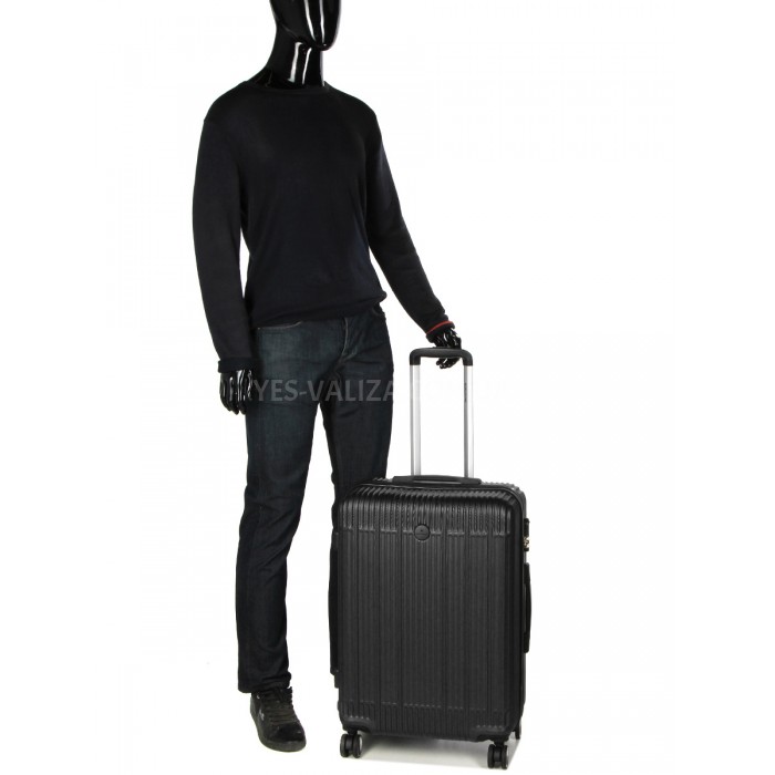Валіза Франція середня M чорна 65х46х26см/75л/3.3кг/Worldline 630, фото 9