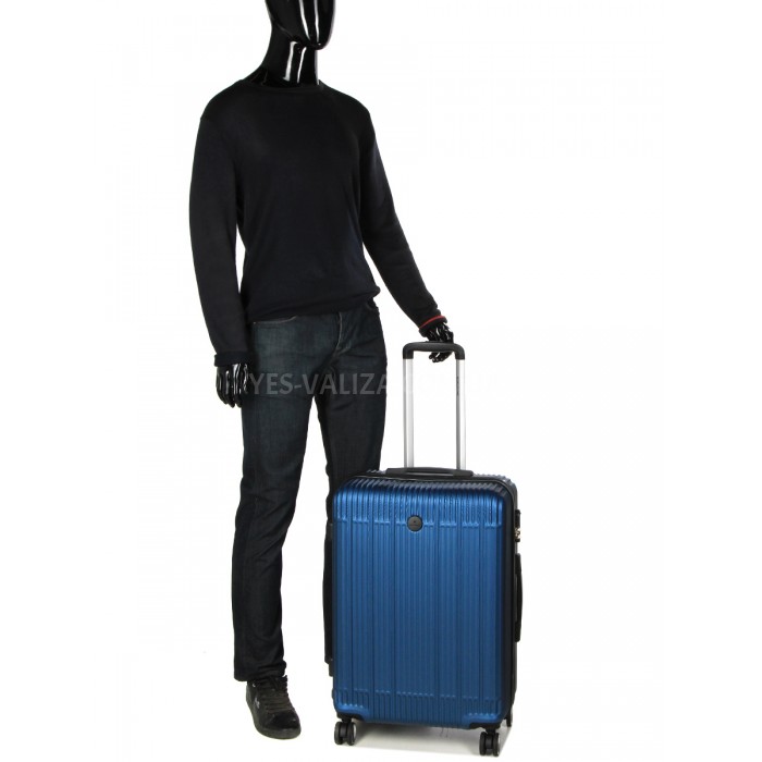 Валіза Франція середня M синя 65х46х26см/75л/3.3кг/Worldline 630, фото 11