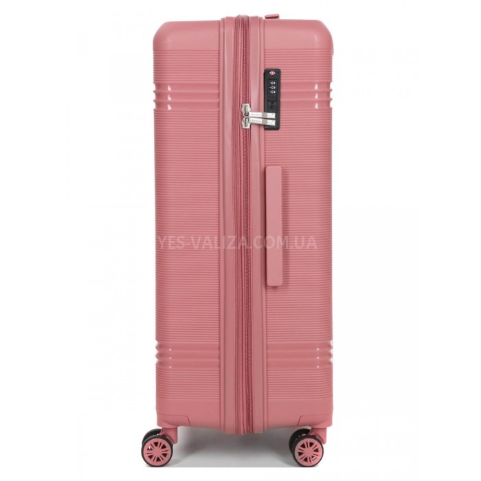 Набір валіз Франція (L M S XS+BC-5шт) поліпропілен рожевий/Snowball, фото 8