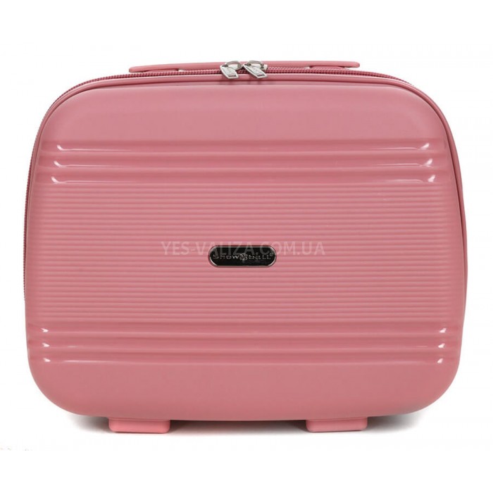 Набор чемоданов Франция (L M S XS+BC-5шт) полипропилен розовый/Snowbal, фото 6