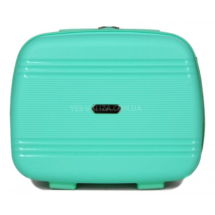 Набор чемоданов Франция (L M S XS+BC-5шт) полипропилен бирюза/Snowball, фото 6