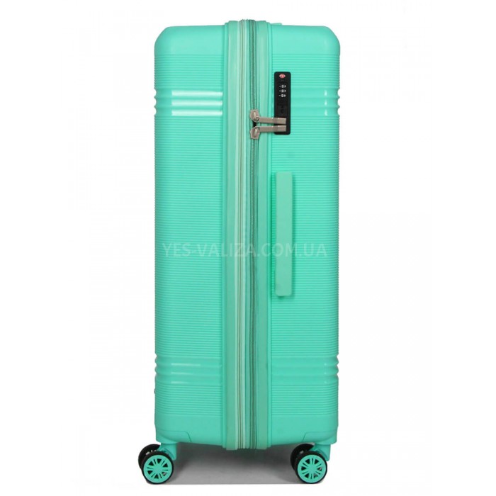 Набор чемоданов Франция (L M S XS+BC-5шт) полипропилен бирюза/Snowball, фото 7