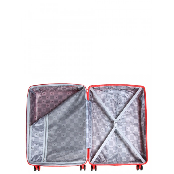 Чемодан большой L полипропилен корал 76х51х28+5/117л/4.9кгSnowbal21204, фото 13