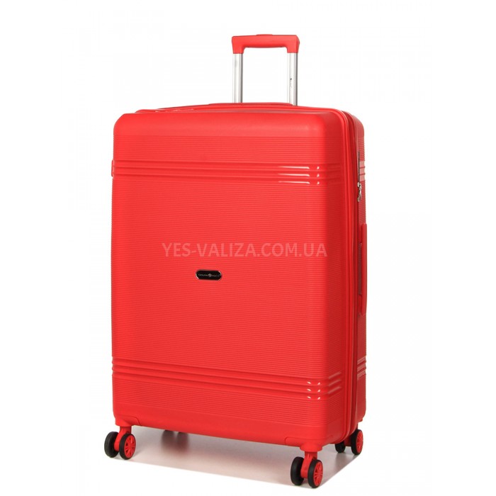 Чемодан большой L полипропилен красный76х51х28+5/117л4.9кг Snowbal21204, фото 2