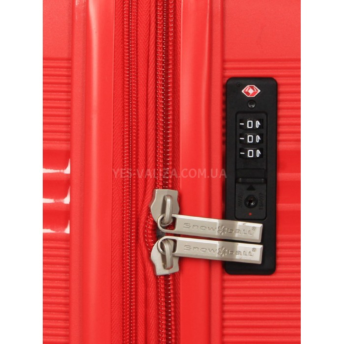 Чемодан большой L полипропилен красный76х51х28+5/117л4.9кг Snowbal21204, фото 10