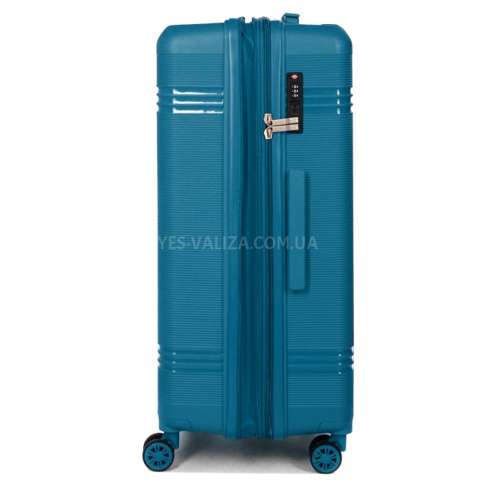 Чемодан большой L полипропилен синий 76х51х28+5/117л/4.9кгSnowbal21204, фото 5