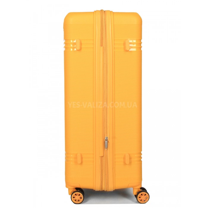 Чемодан большой L полипропилен жёлтый 76х51х28+5/117л4.9кгSnowbal21204, фото 6