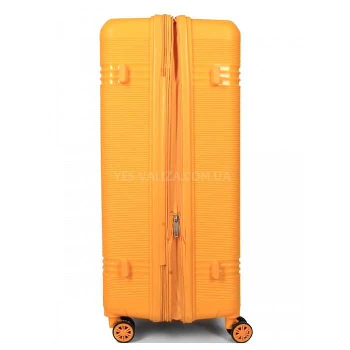 Чемодан большой L полипропилен жёлтый 76х51х28+5/117л4.9кгSnowbal21204, фото 7
