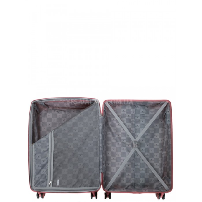 Валіза велика L поліпропілен рожева 76х51х28+5/117л/4.9кг/Snowbal21204, фото 11