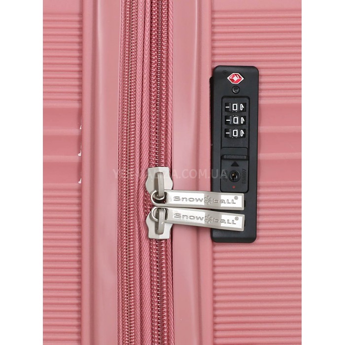 Валіза велика L поліпропілен рожева 76х51х28+5/117л/4.9кг/Snowbal21204, фото 10