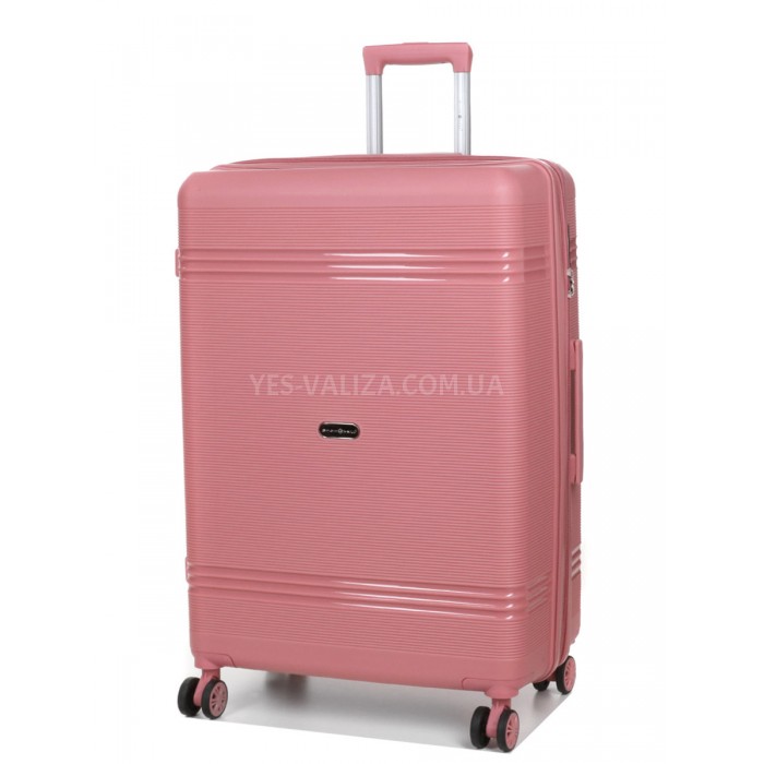 Чемодан большой L полипропилен розовый76х51х28+5/117л4.9кгSnowbal21204, фото 2