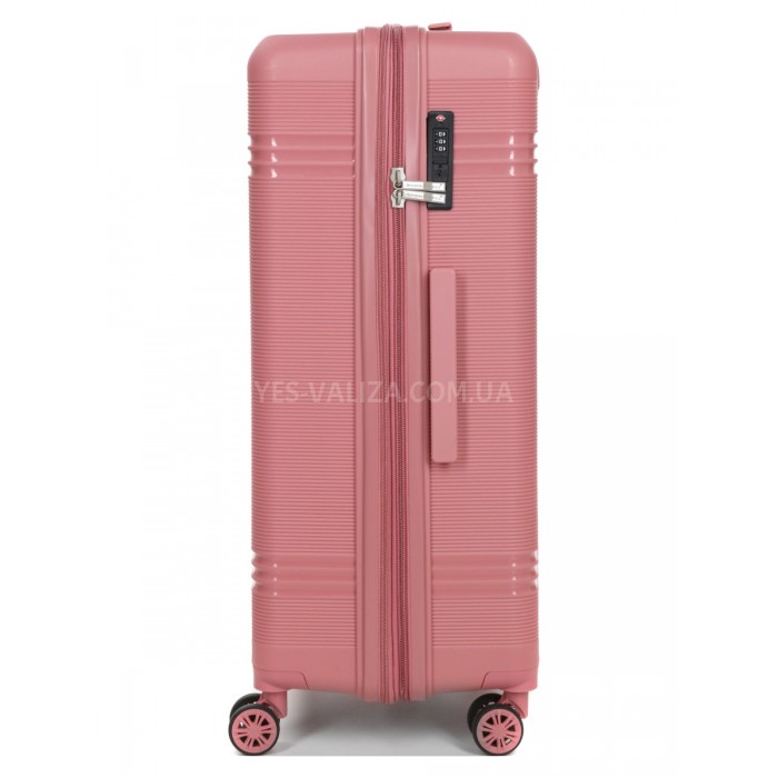Валіза велика L поліпропілен рожева 76х51х28+5/117л/4.9кг/Snowbal21204, фото 5