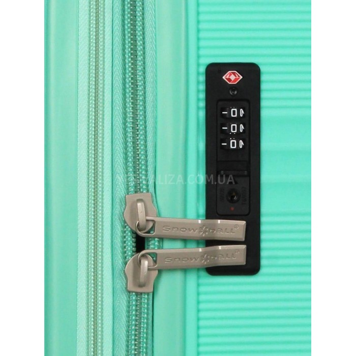 Чемодан средний M полипропилен бирюза 66х44х25+5/79л/4кг/Snowbal 21204, фото 8