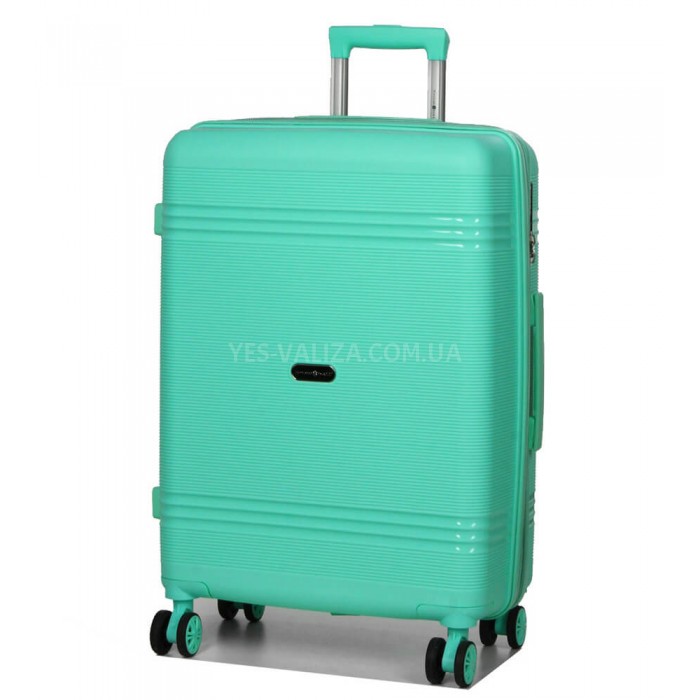 Валіза середня M поліпропілен бірюза 66х44х25+5/79л/4кг/Snowball 21204, фото 2