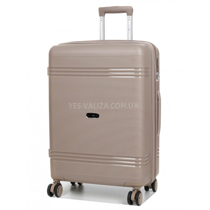 Валіза середня M поліпропілен шампань66х44х25+5/79л/4кг/Snowball 21204, фото 2